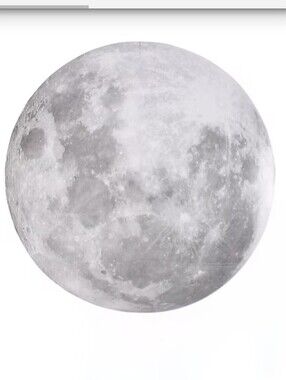 45" Bright Gray Photo-Realistic Full Moon Hanging Decoration